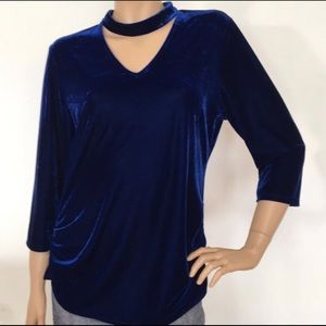 Vince Camuto Blue Velvet Shirt- New With Tags